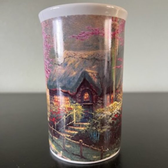 2 Thomas Kinkade Mugs Stepping Stone Cottage & Hometown Bridge - Picture 7 of 10